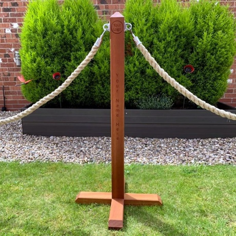 Premium Hardwood Rustic Post & Rope Barrier